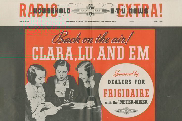 “Clara, Lu ‛n’ Em” — the first radio soap opera 