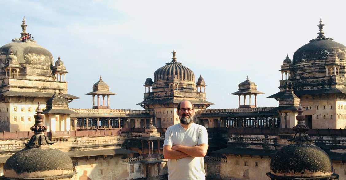 Dr. William Land sightseeing in Orchha, India.