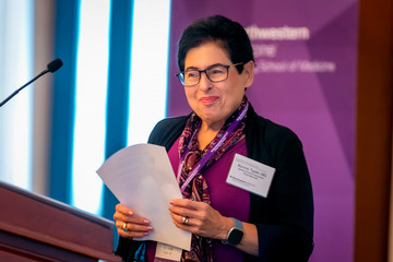 Dr. Typlin delivers remarks at the annual Commitment to Scholarships luncheon at the Ritz-Carlton, Chicago, in October 2023.