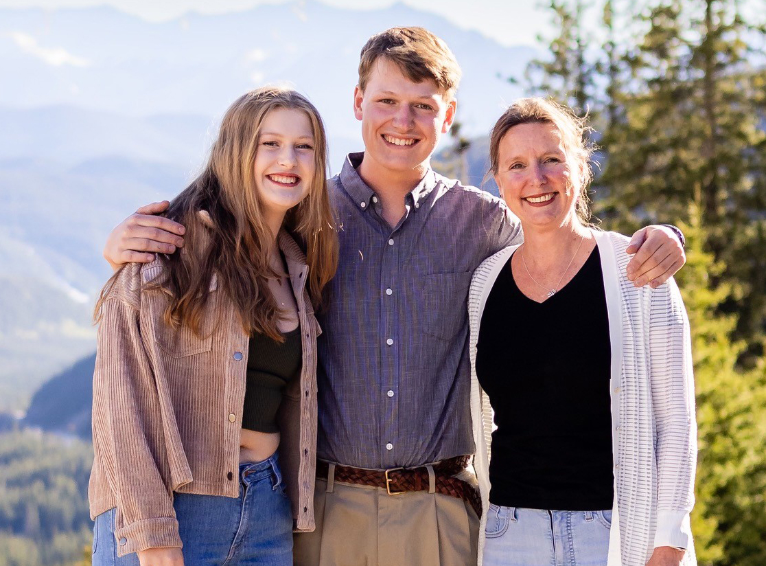 Dr. Lacey with her children, Lydia and Liam Pilarowski.
