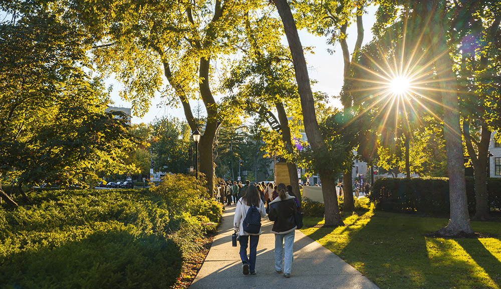 Students on campus